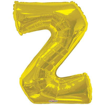 Foil balloon letter Z gold 15285-34