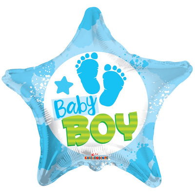 Foil Balloon Baby Boy Feet