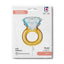 Balon Folie Figurina Inel Auriu cu Diamant 86cm
