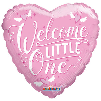 Foil Balloon 45cm Welcome Little One Girl