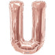 Foil Balloon Letter U Rose-Gold 15630-34