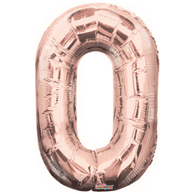 Balon folie cifra 0 rose gold 15640-34