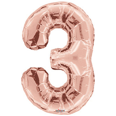 Balon folie cifra 3 rose gold 15643-34