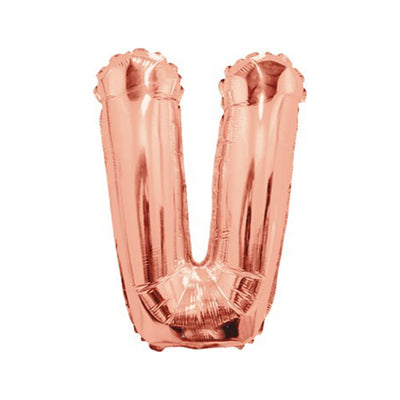 Balon folie 35cm Litera V ROSE-GOLD 15671-14