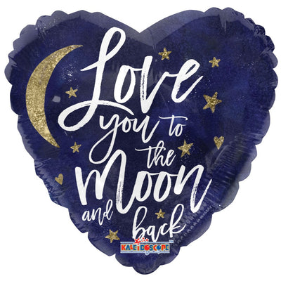 Balon folie 45cm Love you to the Moon Inima