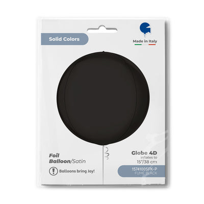 Black 4D Sphere Foil Balloon 38cm