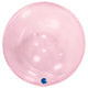 Foil Balloon Sphere 4D Pink Transparent 38 cm Grabo