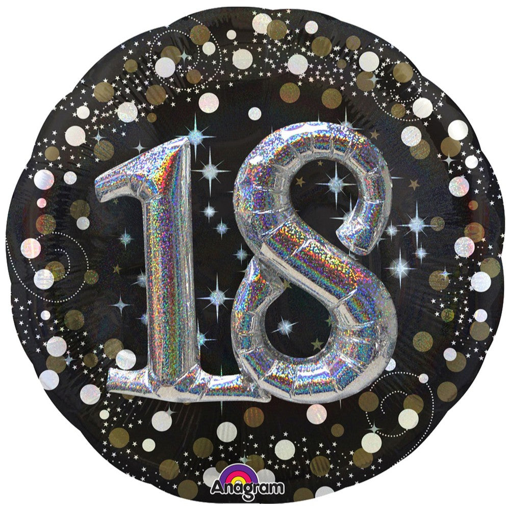 Foil Balloon with 18 Applied 81x81cm AMS 34511 01