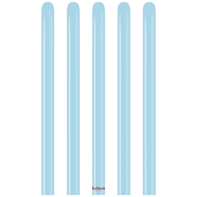 SET 50 Macaron Blue modeling latex balloons Nozzle Up 152 x 2.5 cm 160M 3001