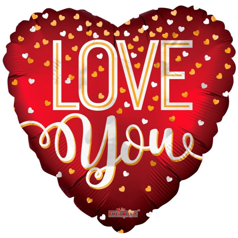 JUMBO Foil Balloon Red Love You Heart 91 cm