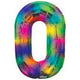 Foil balloon number 0 - Rainbow 16373-34