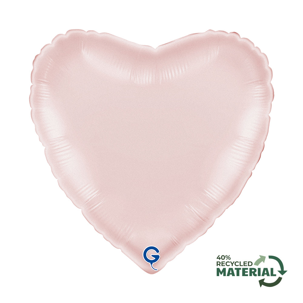 Balon Folie Inima Satin Pastel Pink 46cm