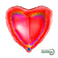 Balon Folie Inima Rosie Holografica 46cm