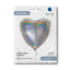 Balon Folie Inima Argintie Holografica 46 cm Grabo