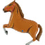 Brown Horse Figure Foil Balloon 86cm