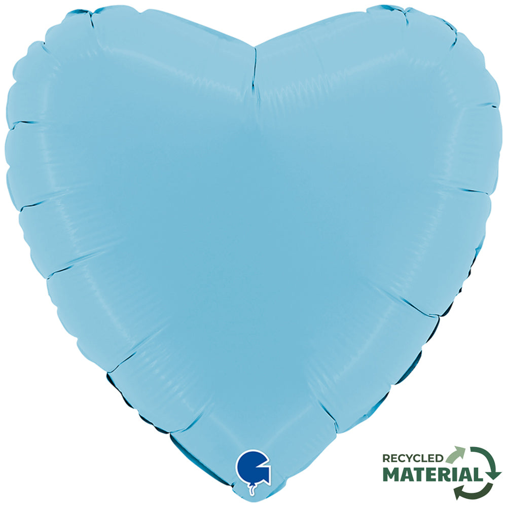 Balon Folie Inima Bleu Mat 46cm