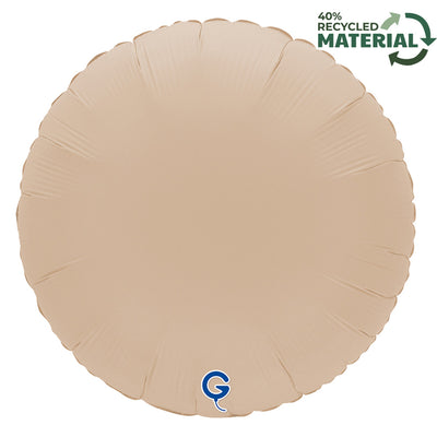 Balon Folie Rotund Mat Cappuccino 46cm