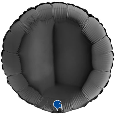 Round Black Foil Balloon 46 cm Grabo