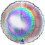 Balon Folie Rotund Argintiu Holografic Glitter 46 cm Grabo