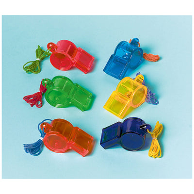 Set of 12 Multicolor Whistles 4.6x2.4cm INT390191
