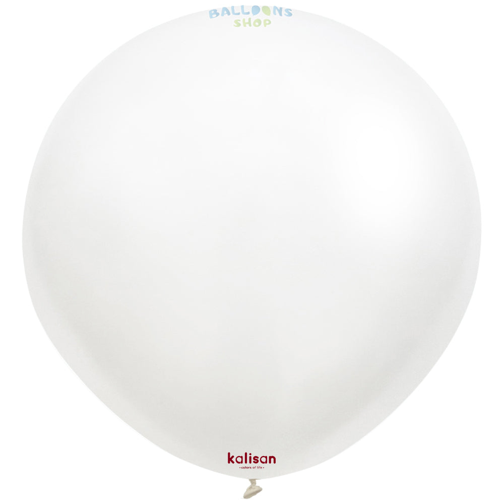 Jumbo Latex Balloon 45cm Opaque Snow White Satin 7050