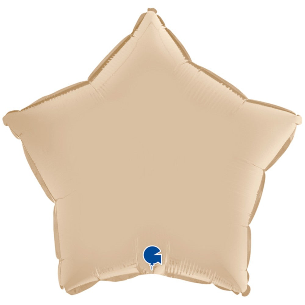Balon Folie Stea Satin Ivory 46 cm Grabo