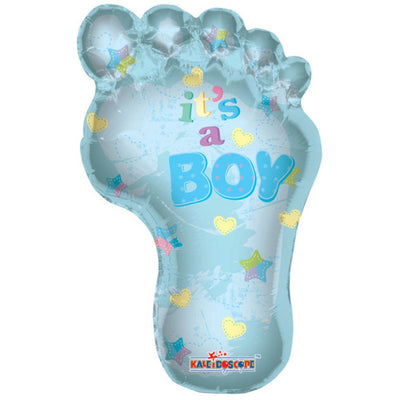 91cm It's a Boy Footprint Foil Balloon