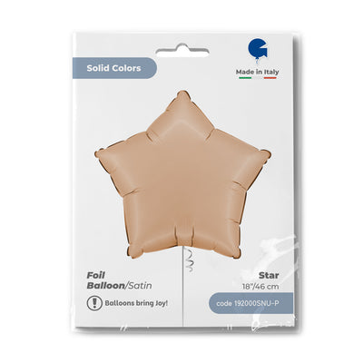 Balon Folie Stea Satin Nude 46 cm Grabo