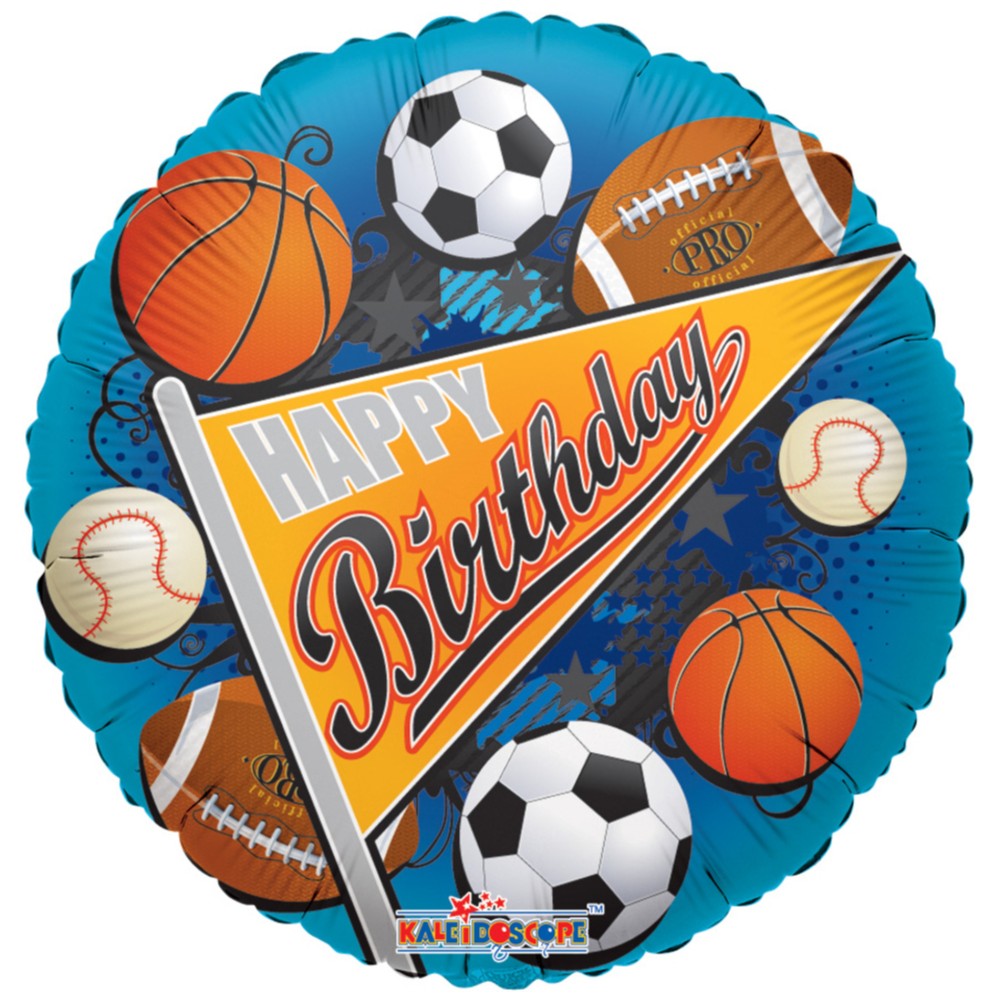Foil Balloon Happy Birthday Sports 45cm Conver USA