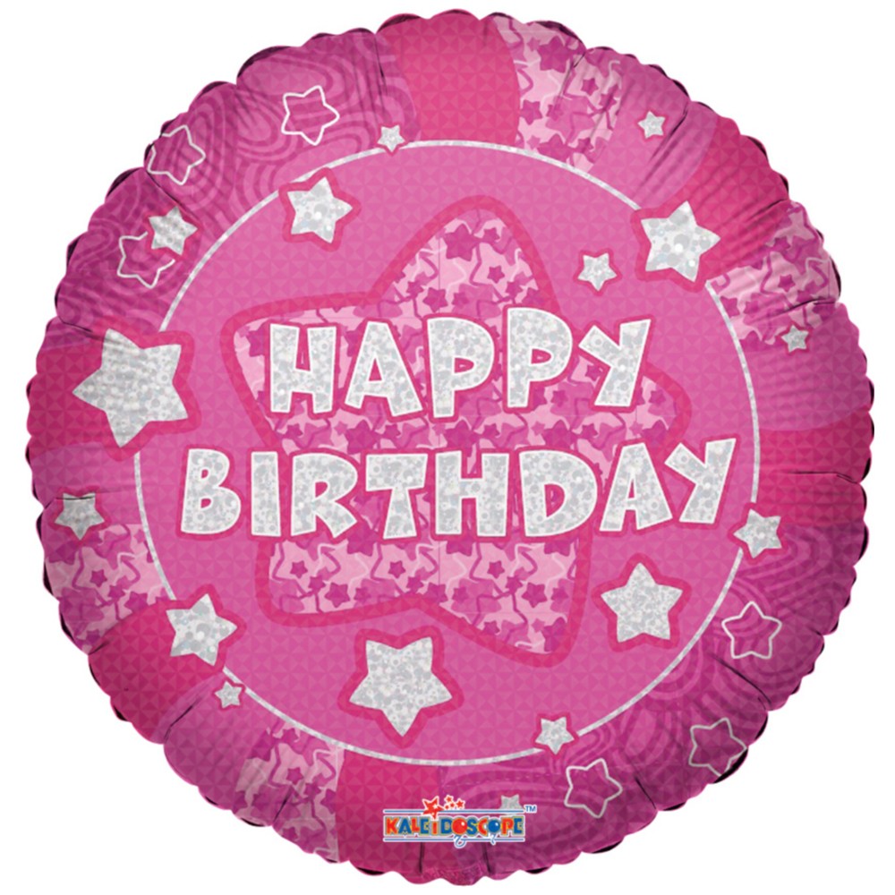 Balon folie 45cm Happy B-day Holograma
