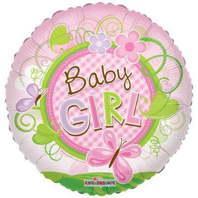 Foil Balloon Baby Girl Butterflies 19480