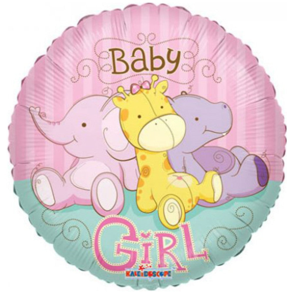 Foil Balloon Baby Girl Jungle Animals 19515