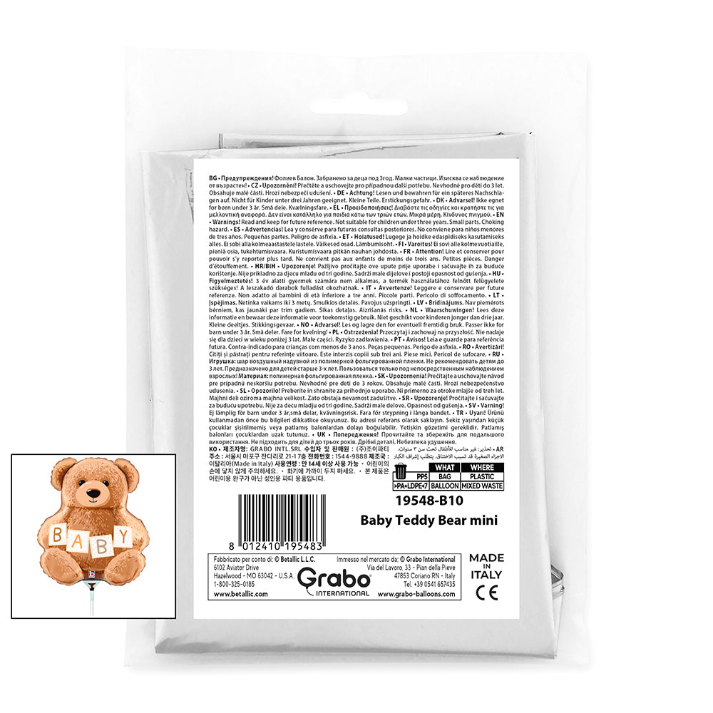 Balon Folie Mini figurina Ursulet Baby 22x25cm