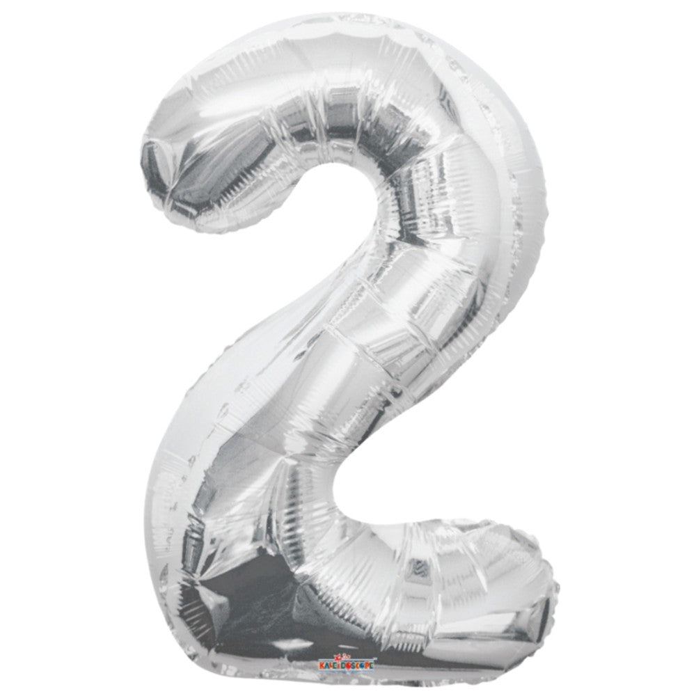 Balon folie cifra 2 argintiu 19644-34