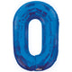 Balon folie cifra 0 Albastru 19662-34