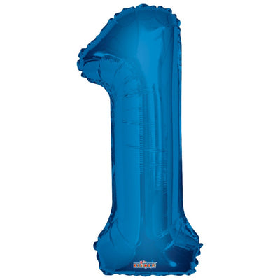 Balon folie cifra 1 albastru
