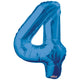Balon folie cifra 4 albastru 19666-34