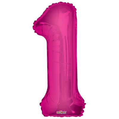 Balon folie cifra 1 fucsia 19673-34