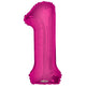 Balon folie cifra 1 fucsia 19673-34