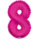 Balon folie cifra 8 fuchsia 19680-34