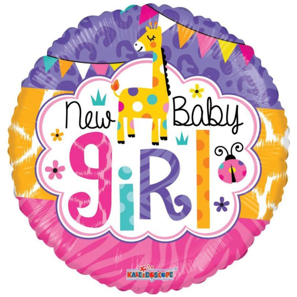 Balon folie 45cm Baby Girl Girafa 19727