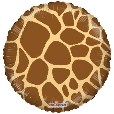 Balon Folie Rotund Animal Print Girafa 45cm