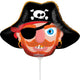 Foil Balloon Mini Figure (AIR) Pirate Head 35 cm 19752-14