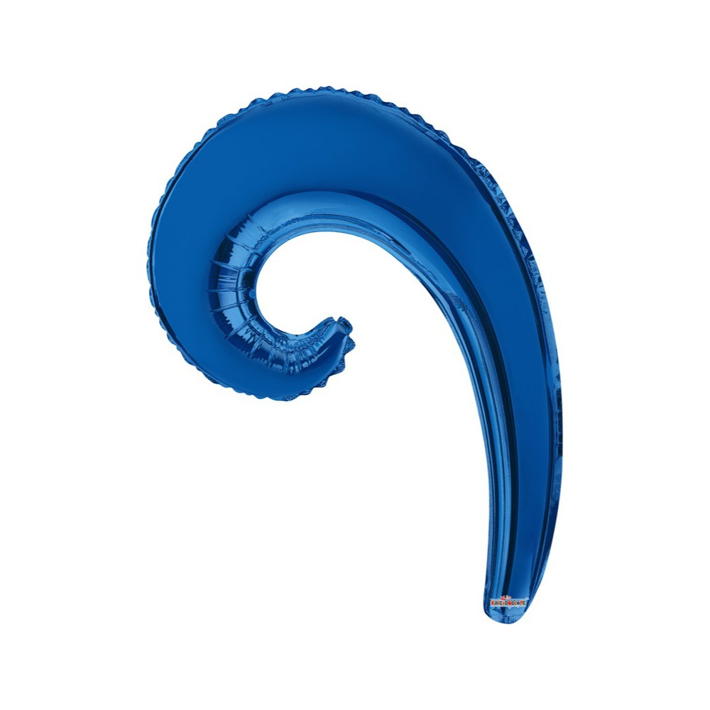 Balon Folie 35cm Val Curly albastru 19798