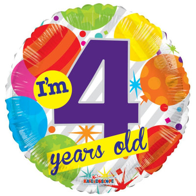 Foil balloon, 4th birthday, 19911