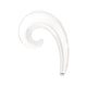 Foil Balloon 35cm Val Curly White 19933