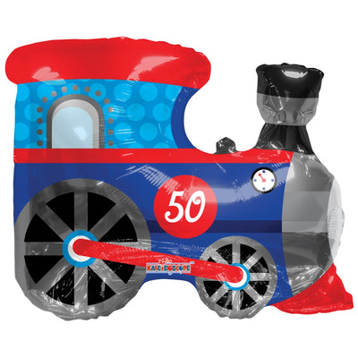 Blue Train Figurine Foil Balloon 71cm Conver USA