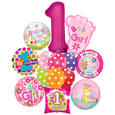 First Birthday Girl Balloon Pack - 2018149