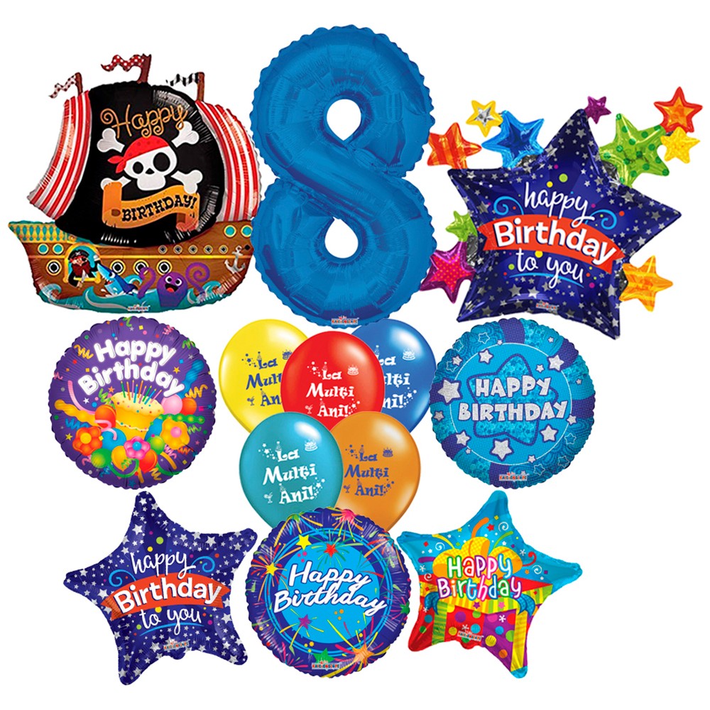 Balloon Pack Boy's 8th Birthday - 2020183