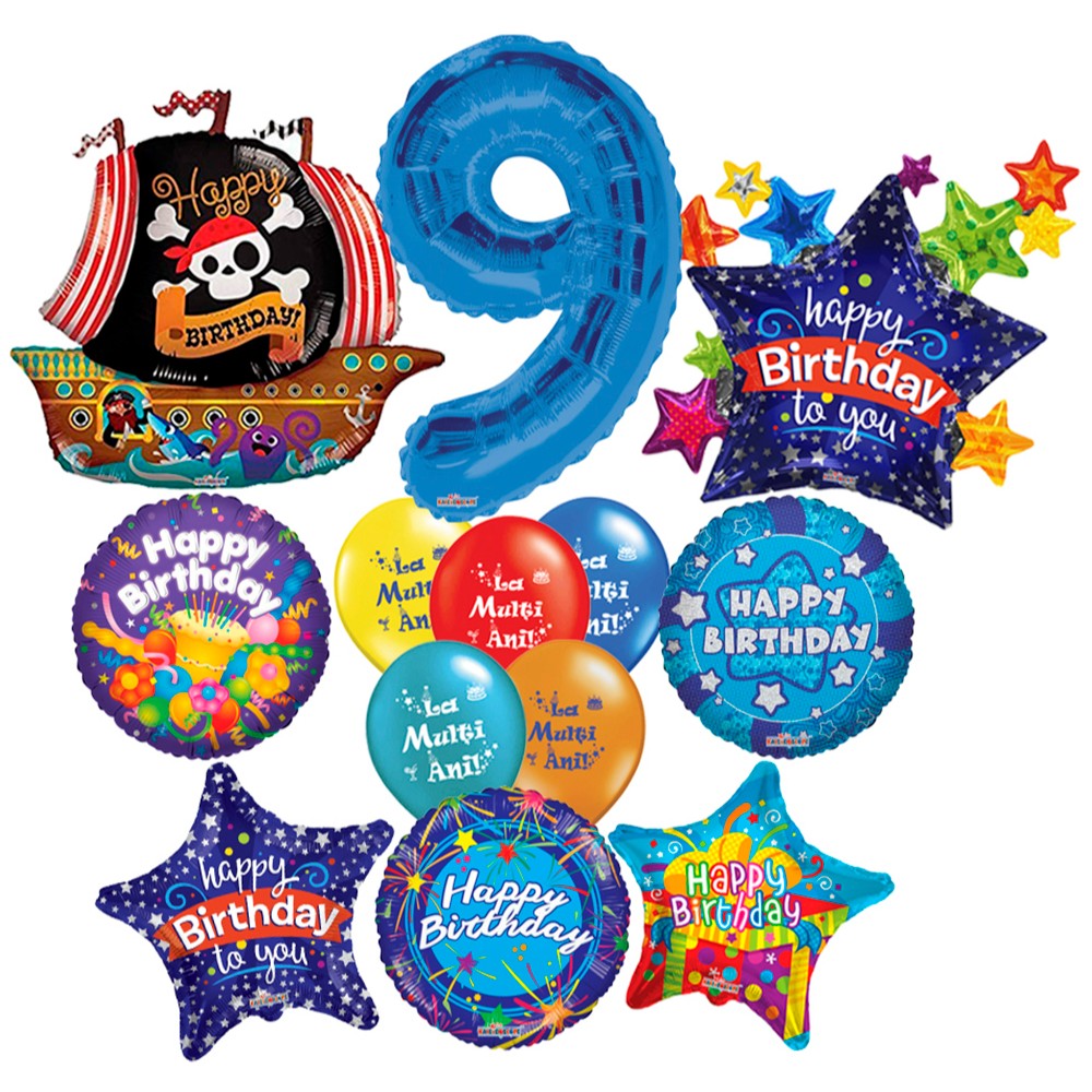 9th Birthday Boy Balloon Pack - 2020187